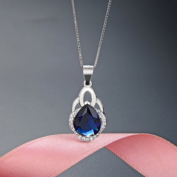 Gem Jewelry - New S925 silver pendant with zircon